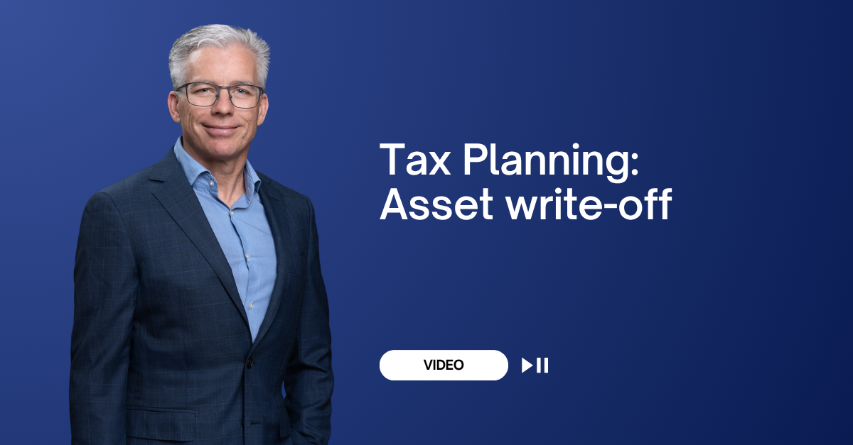 Tax Planning: Asset write-off